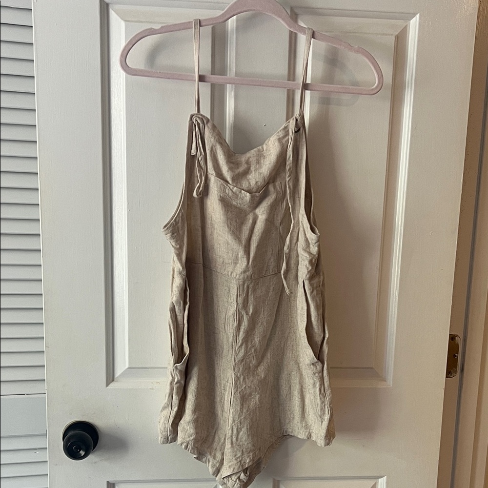 Linen Cream romper